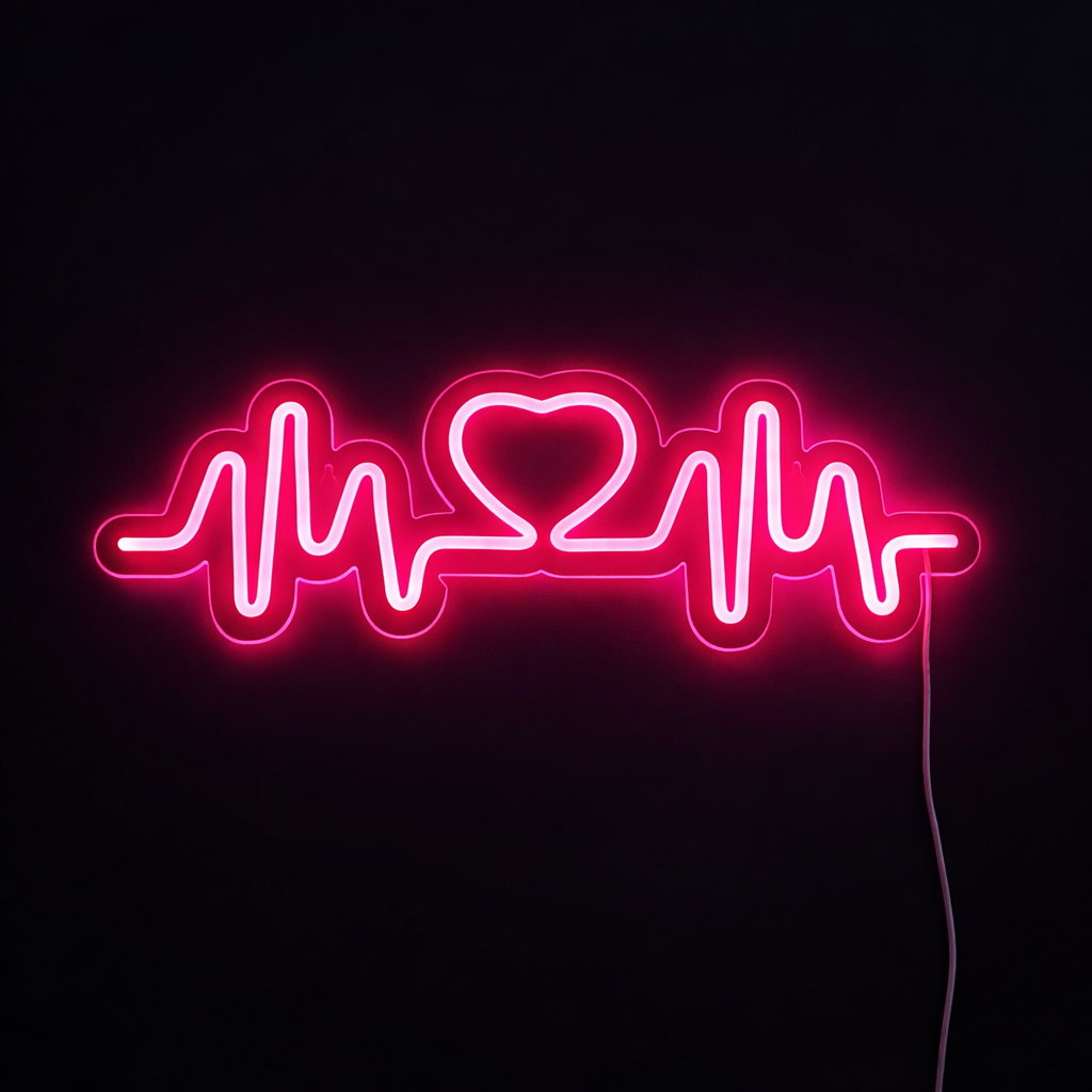 Heartbeat Neonskilt - TEST VARIANT