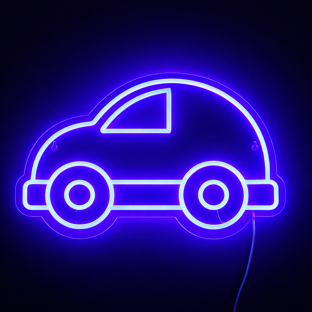 Bubble Car Neonskilt Blå - TEST VARIANT