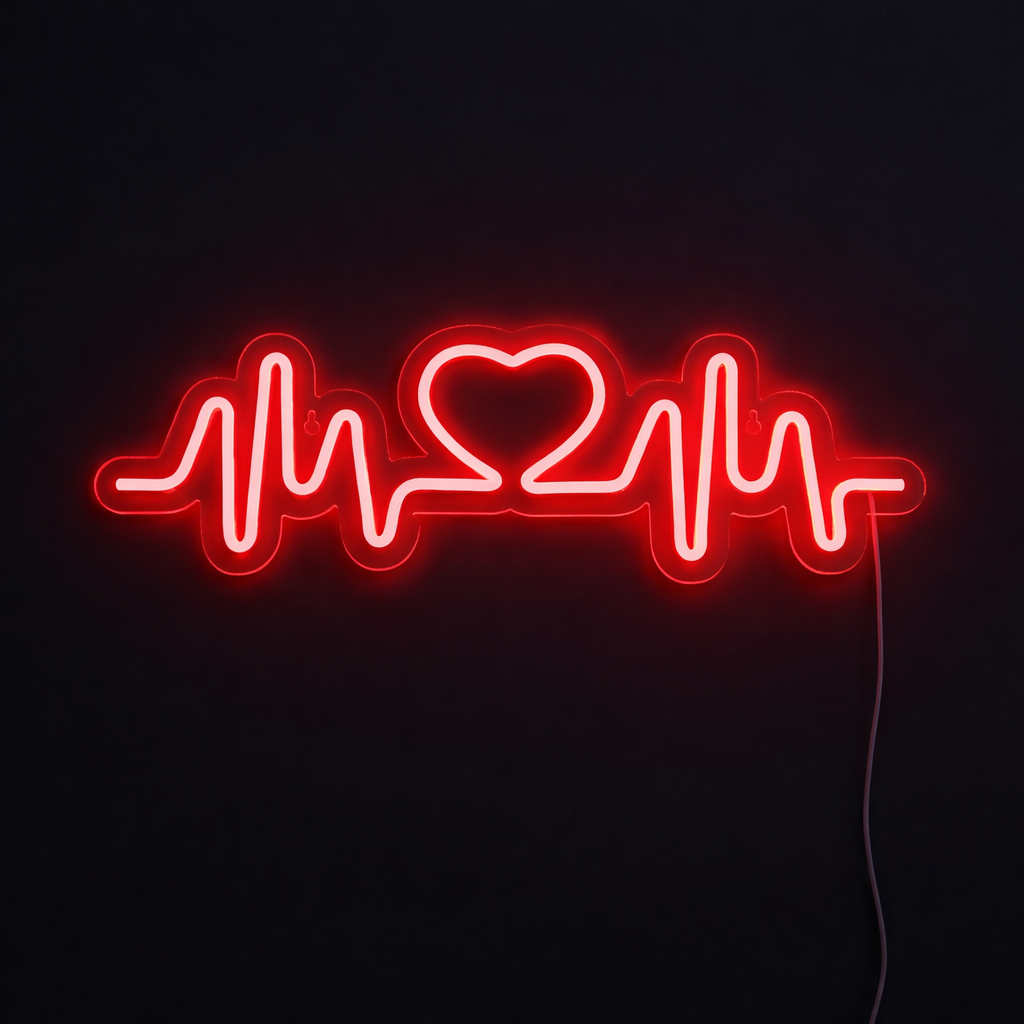 Heartbeat Neonskilt - TEST VARIANT