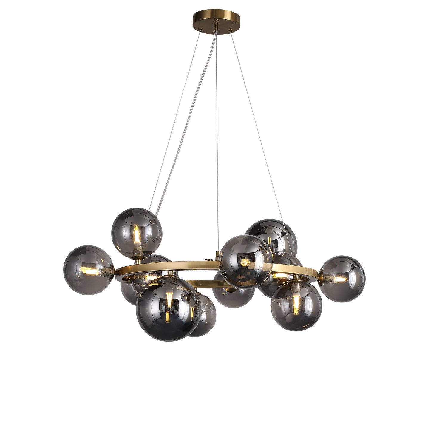 Valencia Lysekrone Messing/Smoke-Nordic Seasons-OutletLamper.dk