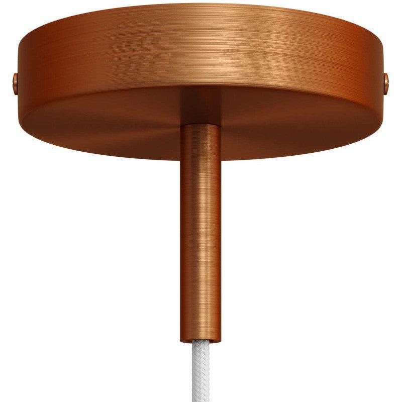 Roset til 1 Lampe m. 7cm Stilk Børstet Kobber